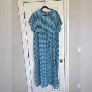 Michael Michael Kors Blue print Maxi dress size Large